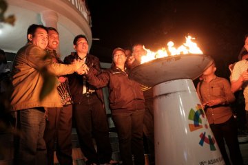 Kirab Obor Asian Games dimeriahkan kesenian tradisional