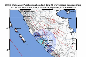 Gempa 5,4 SR guncang Kota Bengkulu