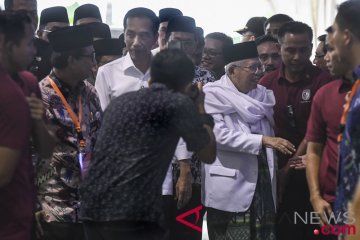 Jokowi-Ma'ruf tiba di KPU pukul 09.28 WIB