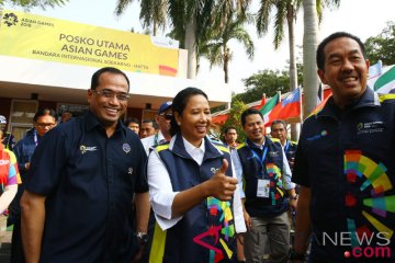 Tinjau Posko Asia Games Soekarno Hatta