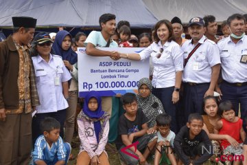 Bantuan Asdp untuk korban gempa Lombok