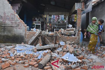 Kerugian akibat gempa Lombok diperkirakan sekitar Rp1 triliun