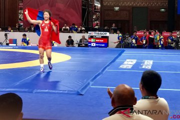 Mongolia raih medali emas kelas 62 kg putri