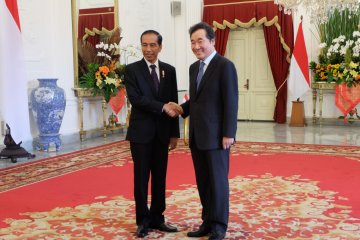 Presiden Jokowi terima PM Korsel di istana