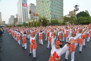 120 warga lapas Bengkalis ikut poco-poco pecahkan rekor