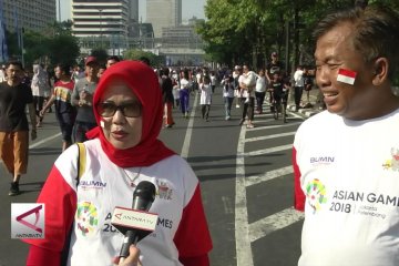 Aksi jalan sehat didukung Asian Games 2018