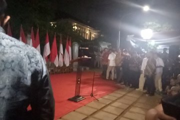 Lagu-lagu perjuangan menggema menjelang deklarasi pasangan Prabowo