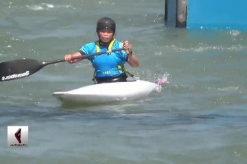 Kano slalom latihan bersama, jajaki lokasi pertandingan