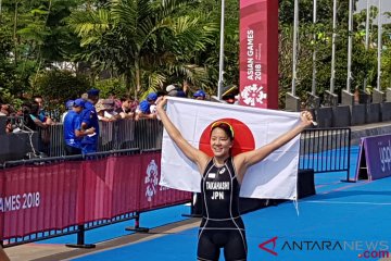 Atlet putri Jepang raih emas triathlon