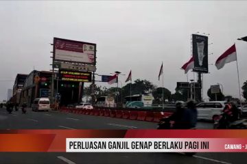 Perluasan ganjil genap berlaku pagi ini