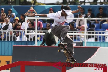 Sanggoe sumbang medali perak nomor street putra skateboard