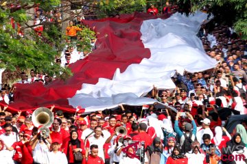 Sambut Asian Games, Paskibraka Sampang mengarak bendera 170 meter