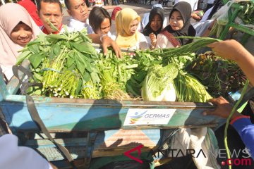 Pembagian sayur gratis kampanye Germas