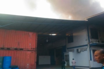 Korsleting listrik penyebab kebakaran pabrik sepatu di Kalideres