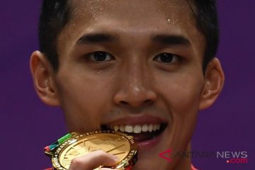 Jonatan Christie persembahkan medali emas setelah 12 tahun penantian