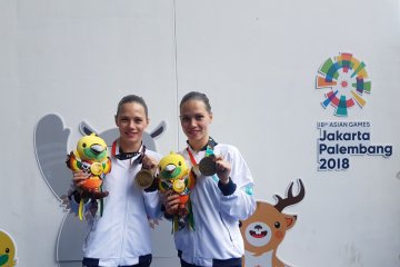 Atlet kembar Kazakhstan penuhi target di renang Indah Asian Games