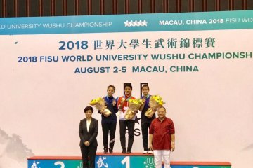 Natalie Chriselda buka kran emas di kejuaraan dunia wushu antaruniversitas