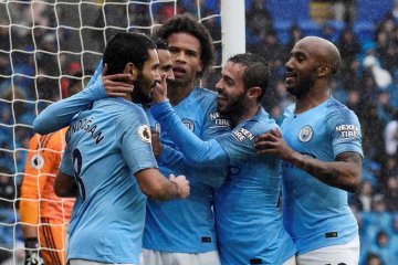 Manchester City pesta gol di markas Cardiff