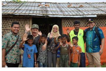 Anak Rohingya semangat belajar di Field Hospital Indonesia