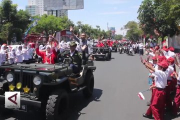 Puluhan atlet asal Jateng diarak keliling Semarang