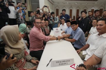 Round Up - Perbandingan dana kampanye awal Jokowi-Ma'ruf dengan Prabowo-Sandiaga