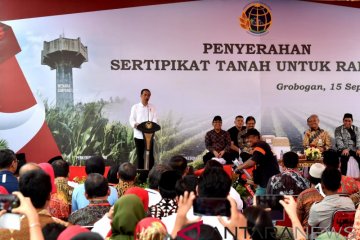 Presiden Jokowi janjikan 100.000 lahan di Grobogan bersertifikat