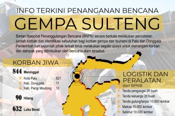 Info terkini penanganan bencana gempa Sulteng