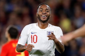 Raheem Sterling lega akhiri puasa gol di timnas Inggris