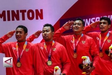 Tim para-bulutangkis Putra Indonesia raih emas