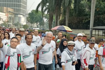 Menlu Indonesia dan Menlu Palestina jalan santai di CFD