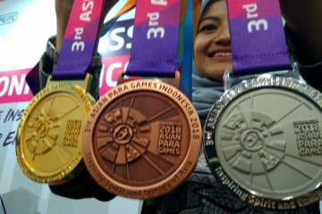 Tiga jenis medali Asian Para Games 2018 dibedakan dari bunyi