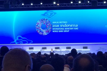 Delegasi pertemuan IMF-WB hening sejenak untuk Palu dan Lombok