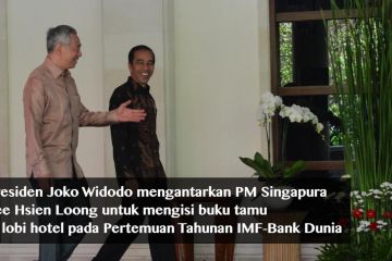 Jokowi dan PM Singapura bahas investasi pada IMF-WB