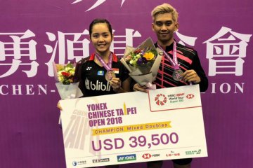 Alfian/Marsheilla rebut gelar juara Taiwan Terbuka 2018