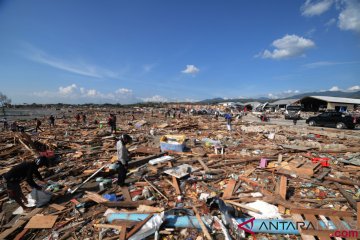 Korban meninggal dunia gempa Palu 1.648 orang