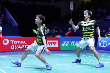 Kevin/Marcus tumbangkan rekan senegara di babak pertama Singapore Open