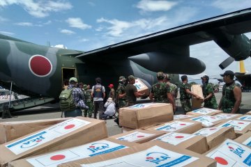 Delapan ton bantuan Jepang tiba di Palu