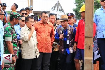 Wapres targetkan hunian NTB rampung Maret 2019