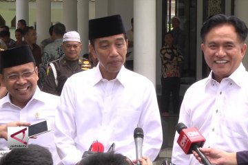 Yusril temui Presiden Jokowi di Istana Bogor