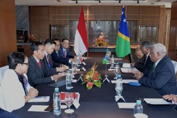 Presiden lakukan pertemuan bilateral dengan PM Kepulauan Solomon