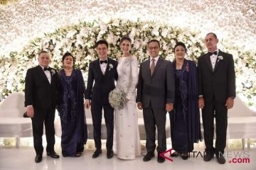 Anies hadiri resepsi pernikahan Baim Wong