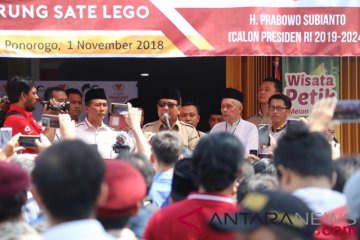 Prabowo minta relawan di Ponorogo kerja keras menang Pilpres
