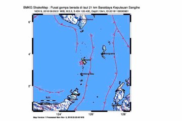 Kepulauan Sangihe diguncang gempa 5,3 Skala Richter