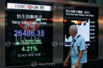 Bursa saham Hong Kong menguat, Indeks Hang Seng dibuka naik 27,95 poin