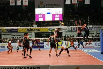 Samator jaga tren positif di Proliga 2019 dengan tuntukkan Jakarta BNI