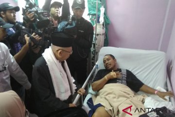 Ma'ruf Amin jenguk korban tsunami di RSUD Berkah Pandeglang