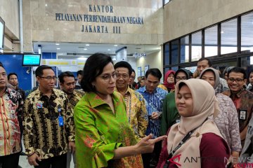 Sri Mulyani tinjau Kanwil Ditjen Perbendaharaan Jakarta