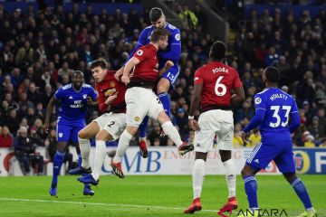 Liga Inggris: Manchester United Unggul 3-1 Atas Cardiff di Babak I