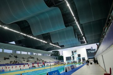 Mengintip perawatan kolam Stadion Akuatik Gelora Bung Karno