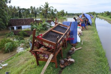 Perbaikan tangkis sungai jebol di Jember dipercepat